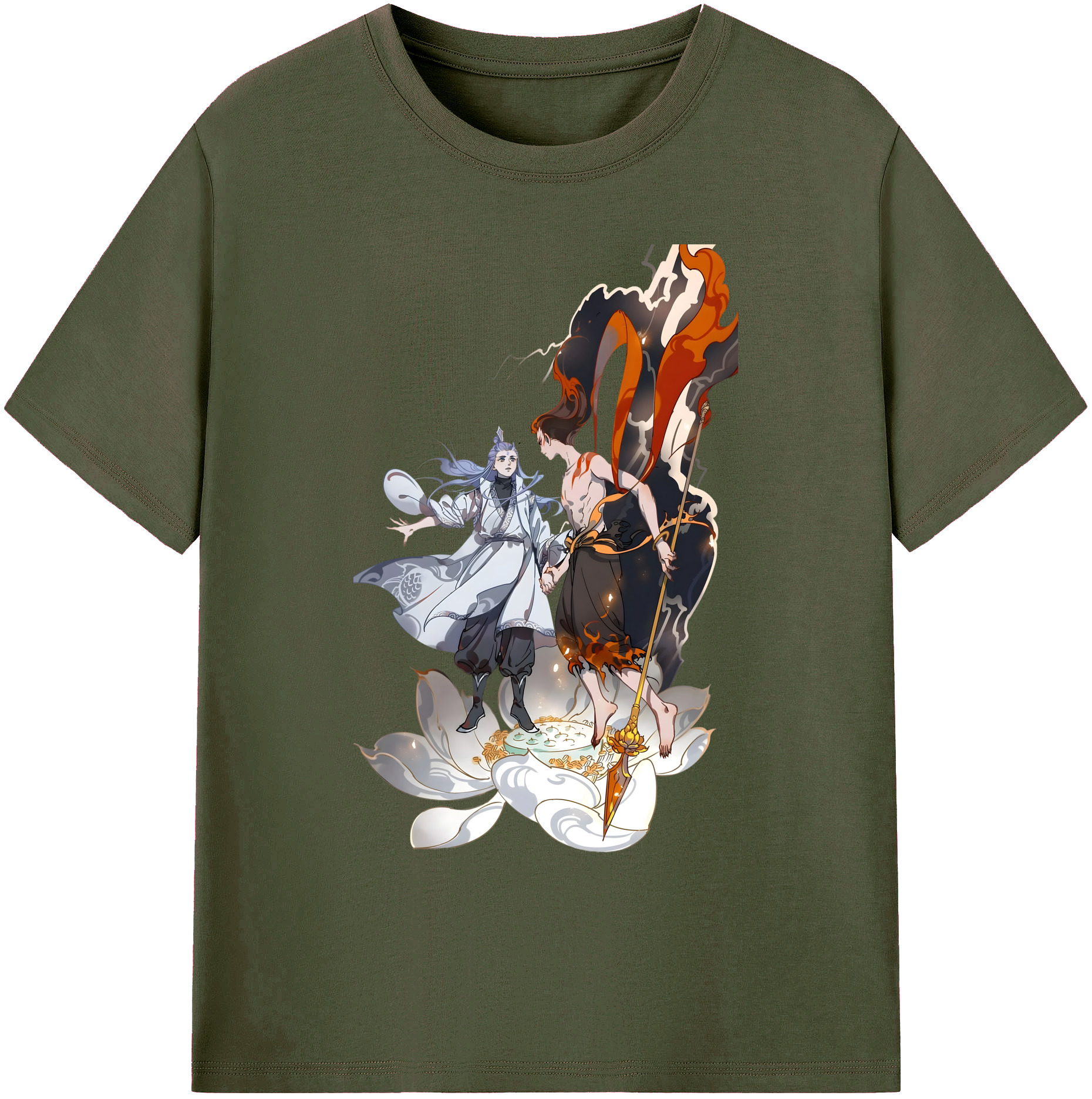 （画像用） Ne Zha 2 ナタ 魔童の大暴れ 綿100％ メンズ半袖Tシャツ｜肌触りやわらか＆通気性